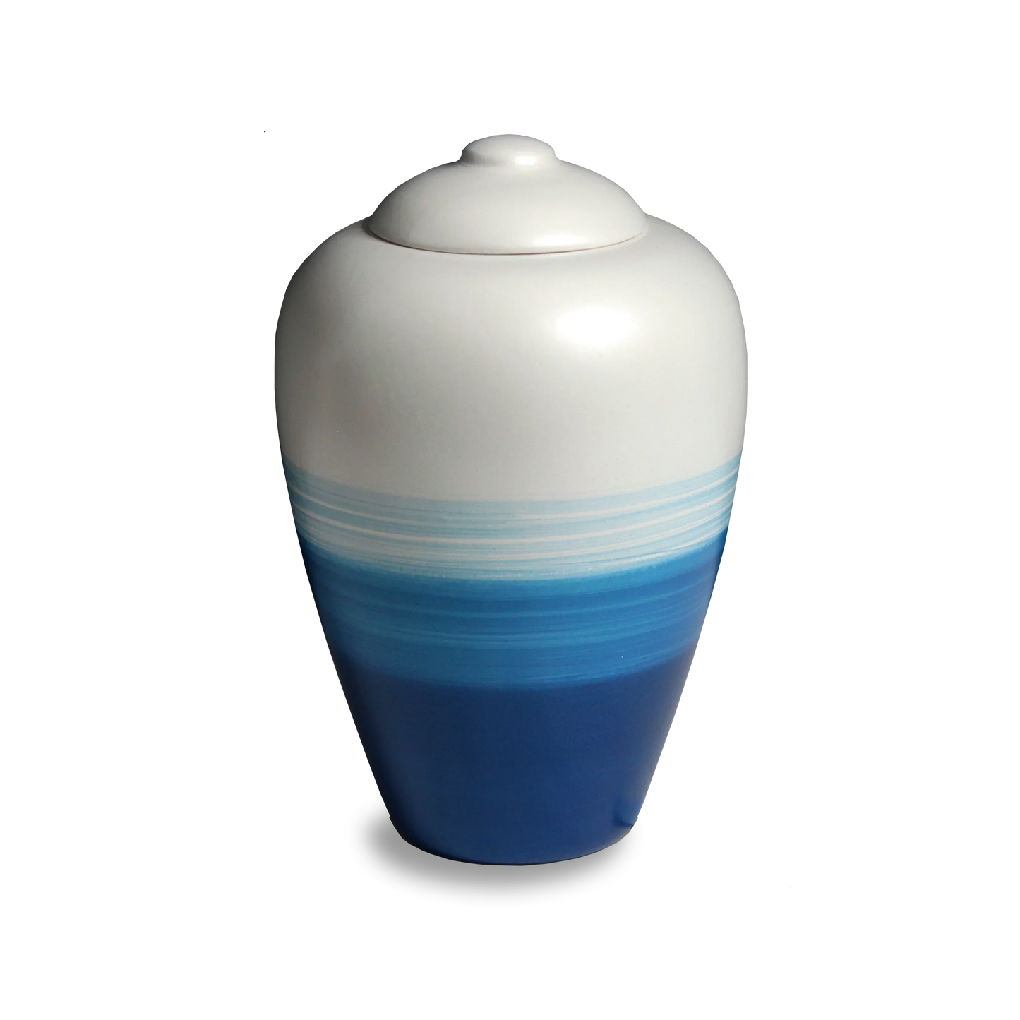 “Horizon Fade” Ombré Biodegradable Urn (Sky Blue) - Eco Casket Co.