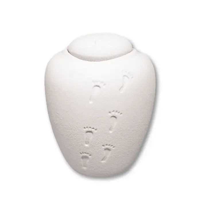 Tranquil Steps Water Urn | Biodegradable Quartz White - Eco Casket Co.