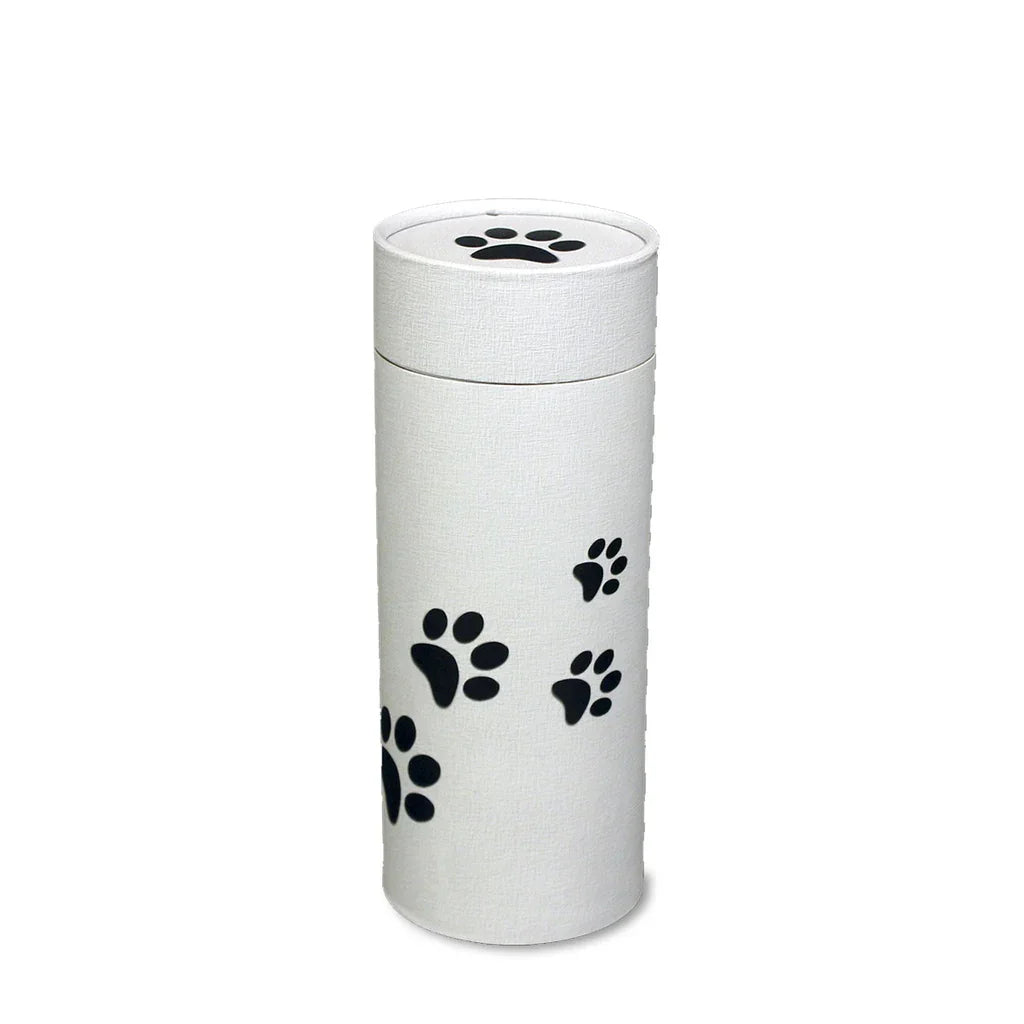 Precious Paws Scattering Tube (Available in Small, Medium, Large) - Eco Casket Co.