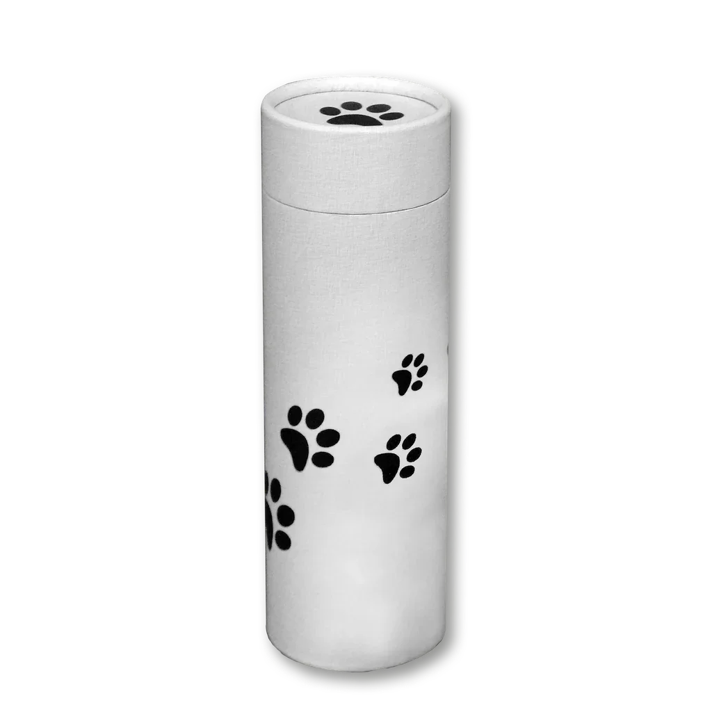 Precious Paws Scattering Tube (Available in Small, Medium, Large) - Eco Casket Co.