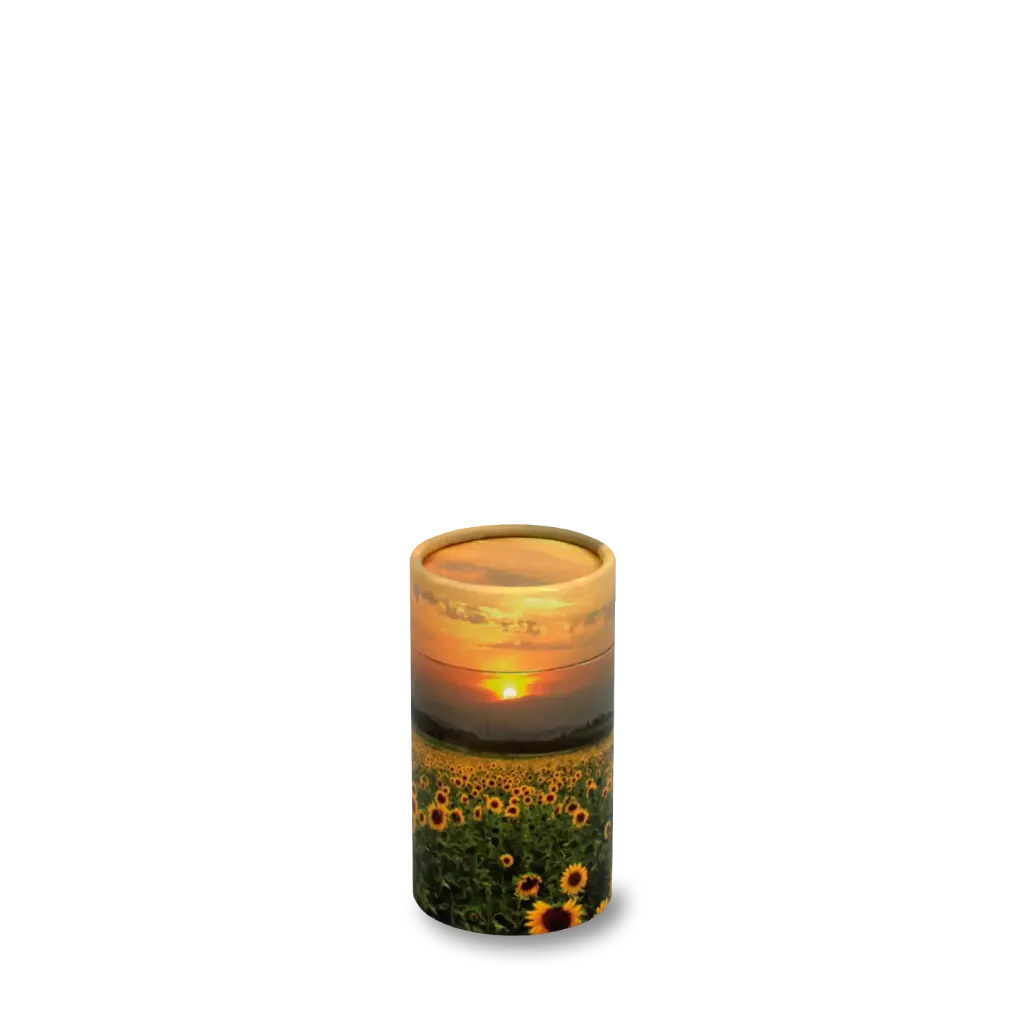 Sunflower Fields Scattering Tube – Biodegradable Ash Urn