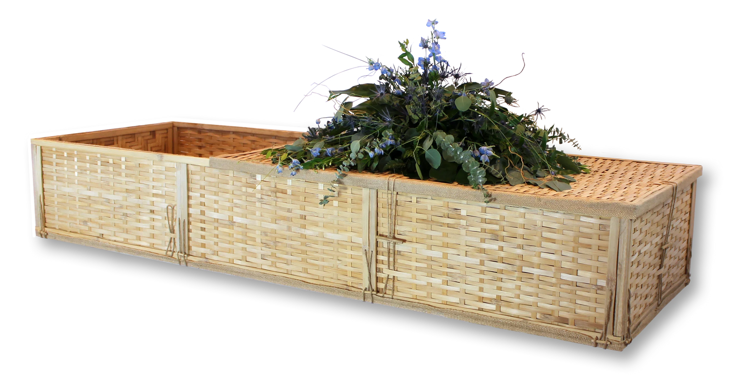 Simple Bamboo Biodegradable Cremation Container – Adult Sizes - Eco Casket Co.