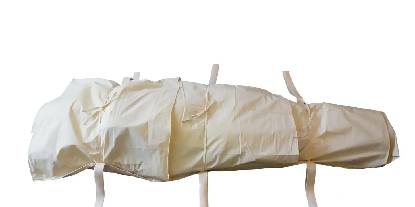 Cypress Rest Cotton Muslin Burial Shroud – Unbleached