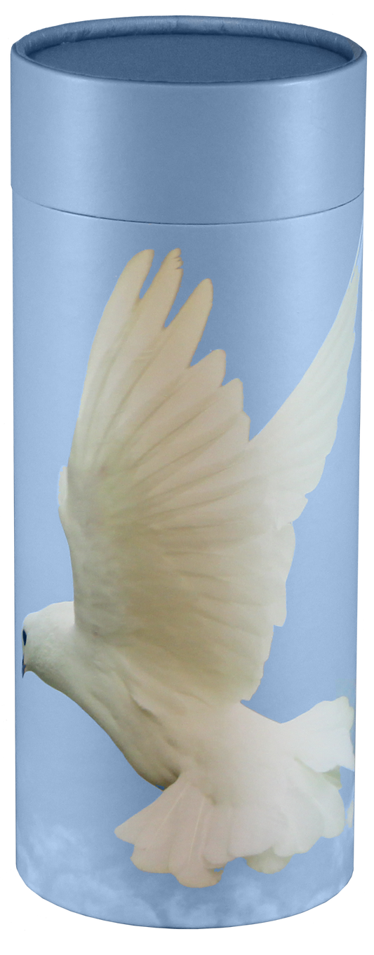 Ascending Dove Scattering Tube – Biodegradable Ash Urn with Spiritual Design