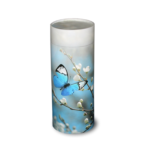 Butterfly Blossom Scattering Tube – Biodegradable Urn for a Uplifting Farewell