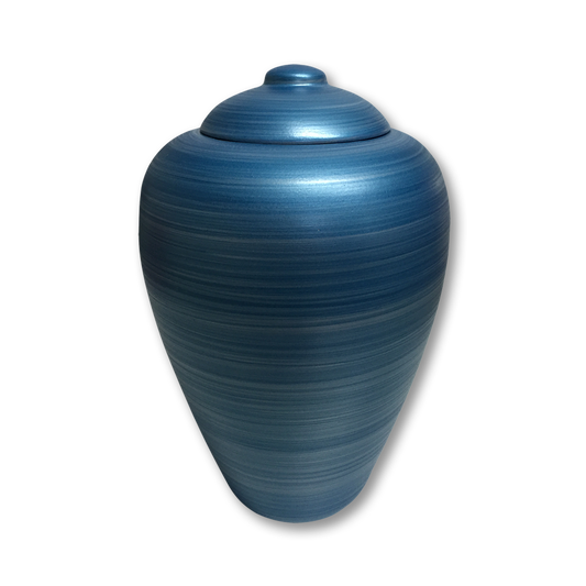 “Celestial Drift” Biodegradable Urn (Blue Swirl)