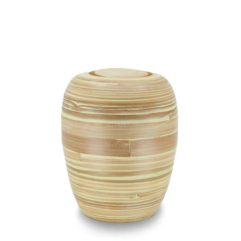 Amber Haven Bamboo Pet Urn – Medium (85 Cubic Inches)