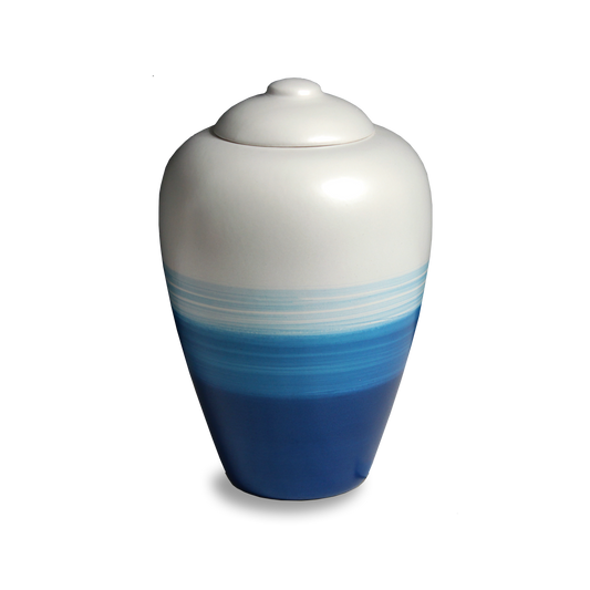 “Horizon Fade” Ombré Biodegradable Urn (Sky Blue)