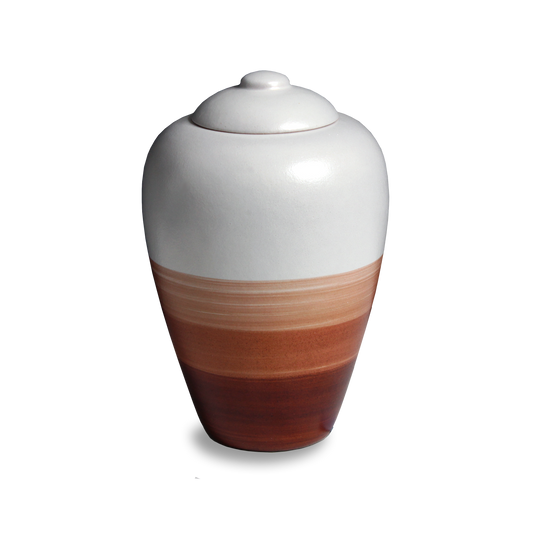 “Desert Bloom” Ombré Biodegradable Urn (Mahogany)