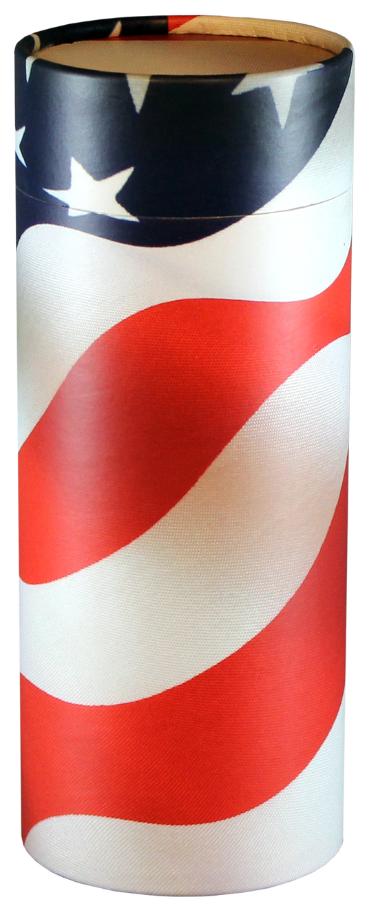 Patriot Scattering Tube – Biodegradable Urn Honoring Veterans & Heroes