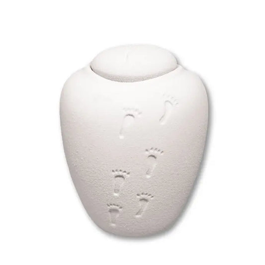 Tranquil Steps Water Urn | Biodegradable Quartz White