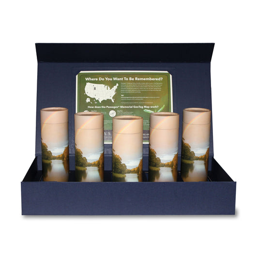 Family Scattering Kit – Set of 5 Small Biodegradable Tubes (40 cu. in. each)