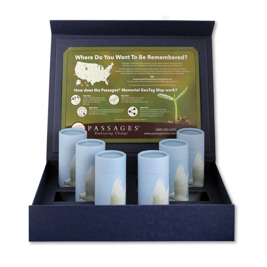 Scattering Ceremony Kit – Set of 6 Mini Tubes for Group Memorials