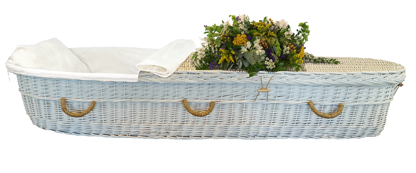 White Willow Biodegradable Casket – Adult Sizes - Eco Casket Co.