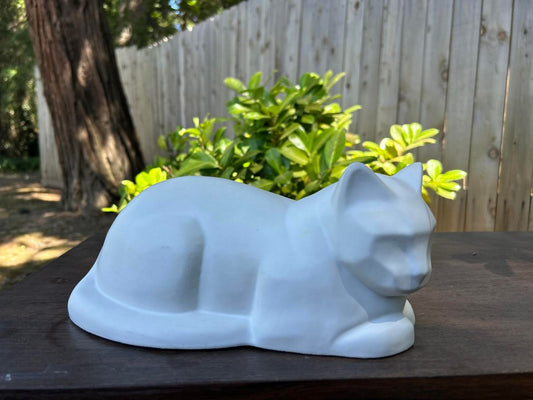 Resting Cat Pet Urn – Ceramic Memorial Urn (Multiple Finishes)