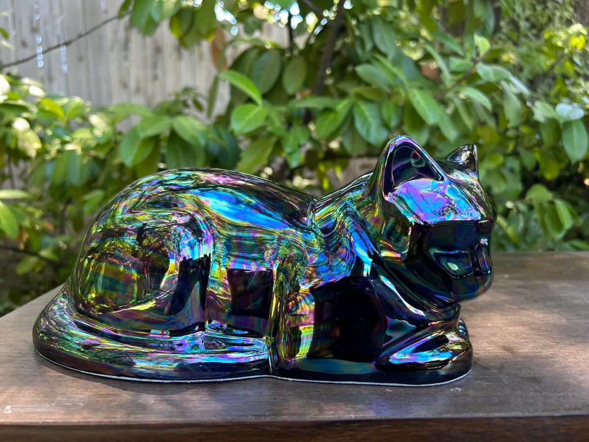 Resting Cat Pet Urn – Ceramic Memorial Urn (Multiple Finishes)