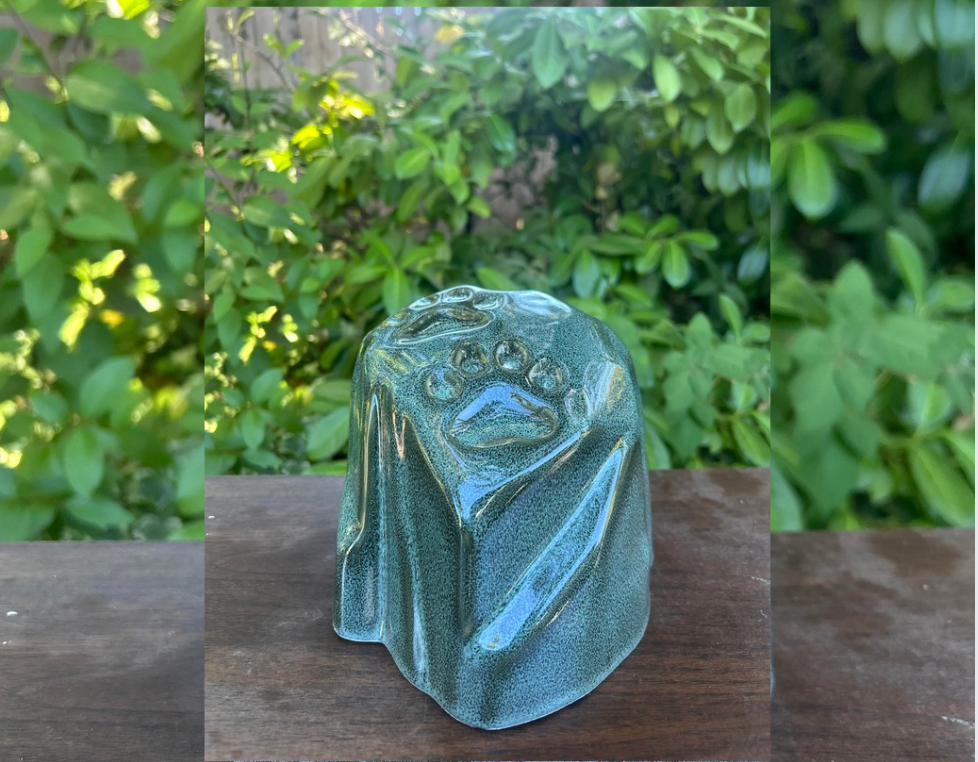 Paw Print Pet Urn – Ceramic Memorial Urn (Multiple Finish Options)