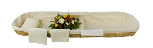 Golden Horizon Willow Carrier – Natural Green Burial Carrier