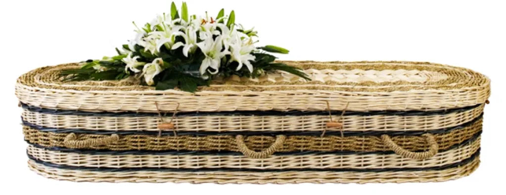 Natural Willow & Seagrass Rounded Casket – Eco Green Burial