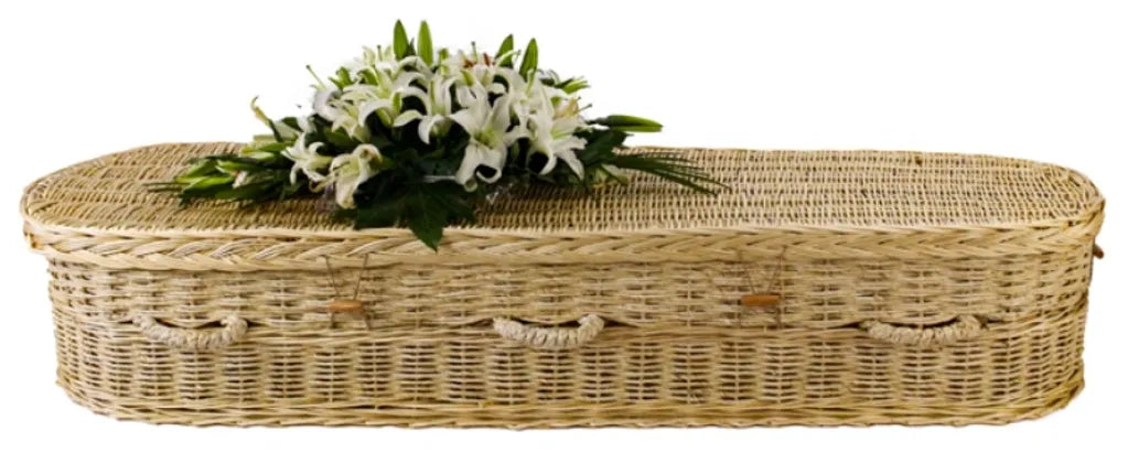 Natural Willow & Corn Leaf Rounded Casket – Eco Green Burial (Yukon Series)