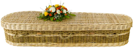 Natural Willow & Seagrass Rounded Casket – Eco Green Burial (Mesa Series)