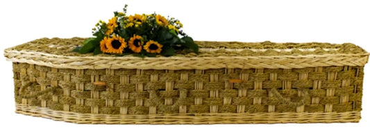 Natural Willow & Seagrass Six-Point Casket – Eco Green Burial (Mesa Series)